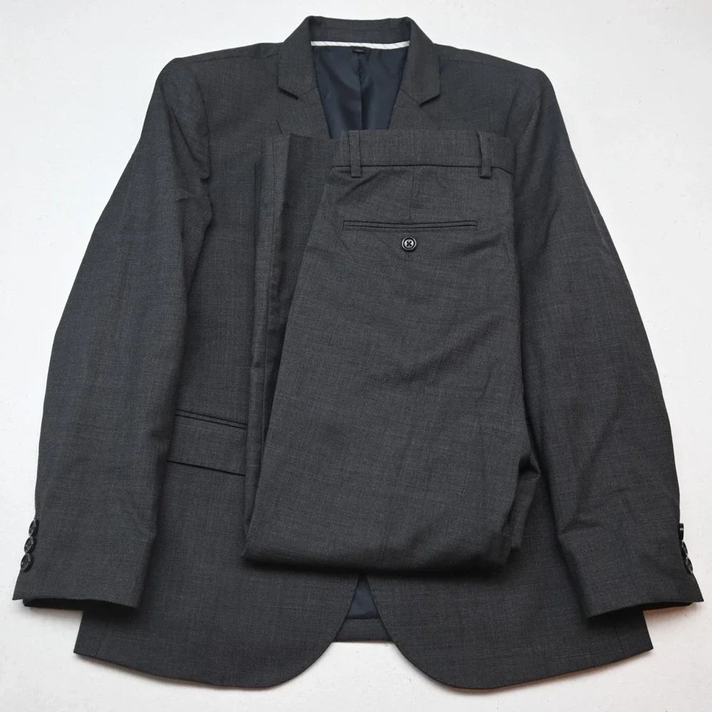 JCrew Crewcuts 14 16 Gray Ludlow Tollegno 1900 Wool J3541 Boys Jacket Pants Suit